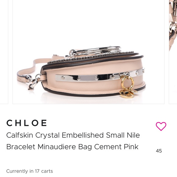Chloe silver minaudière leather bracelet bag. - Picture 3 of 9